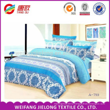 2017 new designs polyester fabric 3d printed good hand feeling in bedding set for india market